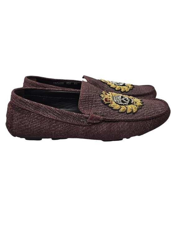 Donald J Pliner Mens Burgundy Embroidered Driving Loafers With Rhinestones Size main image 7
